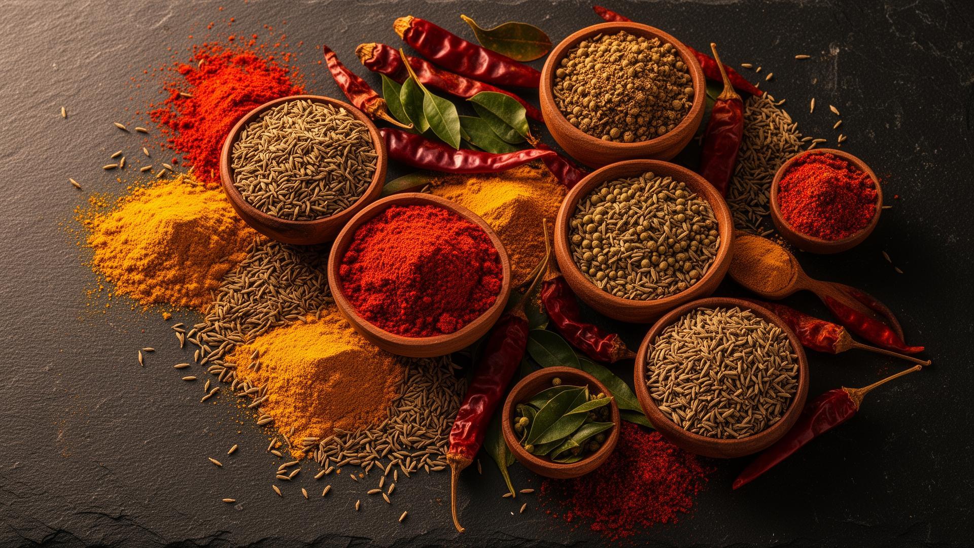 Assorted Indian masalas and spices
